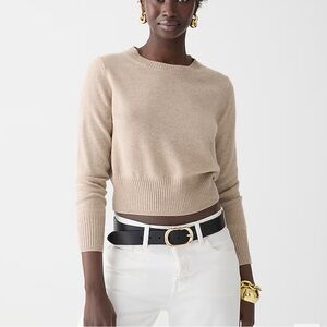 J. Crew Cashmere Shrunken Crewneck Sweater